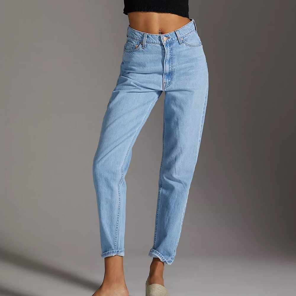Mother Snacks High Waisted Twizzy‎ Skimp Jeans Size 26 Just A Nibble Wash Blue